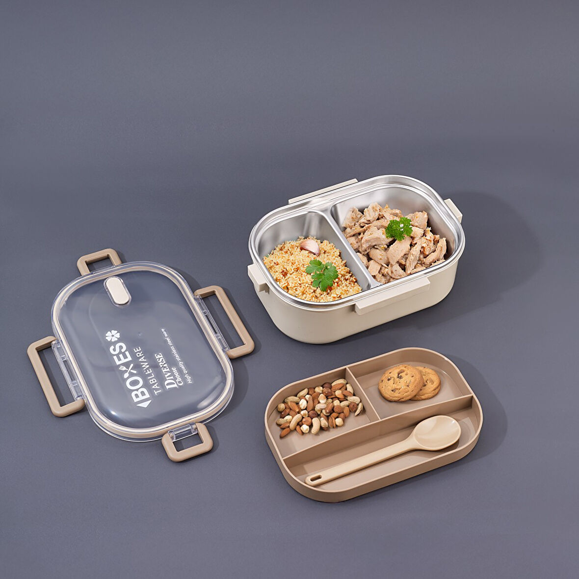 Aryıldız Bento Lunch Box Yemek Termosu Beige 920 Ml Ar262061 