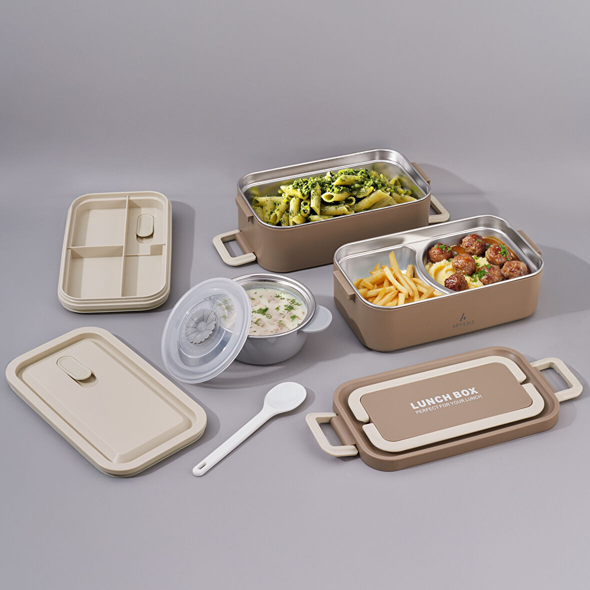 Aryıldız Bento Lunch Box Haki 2000 ml