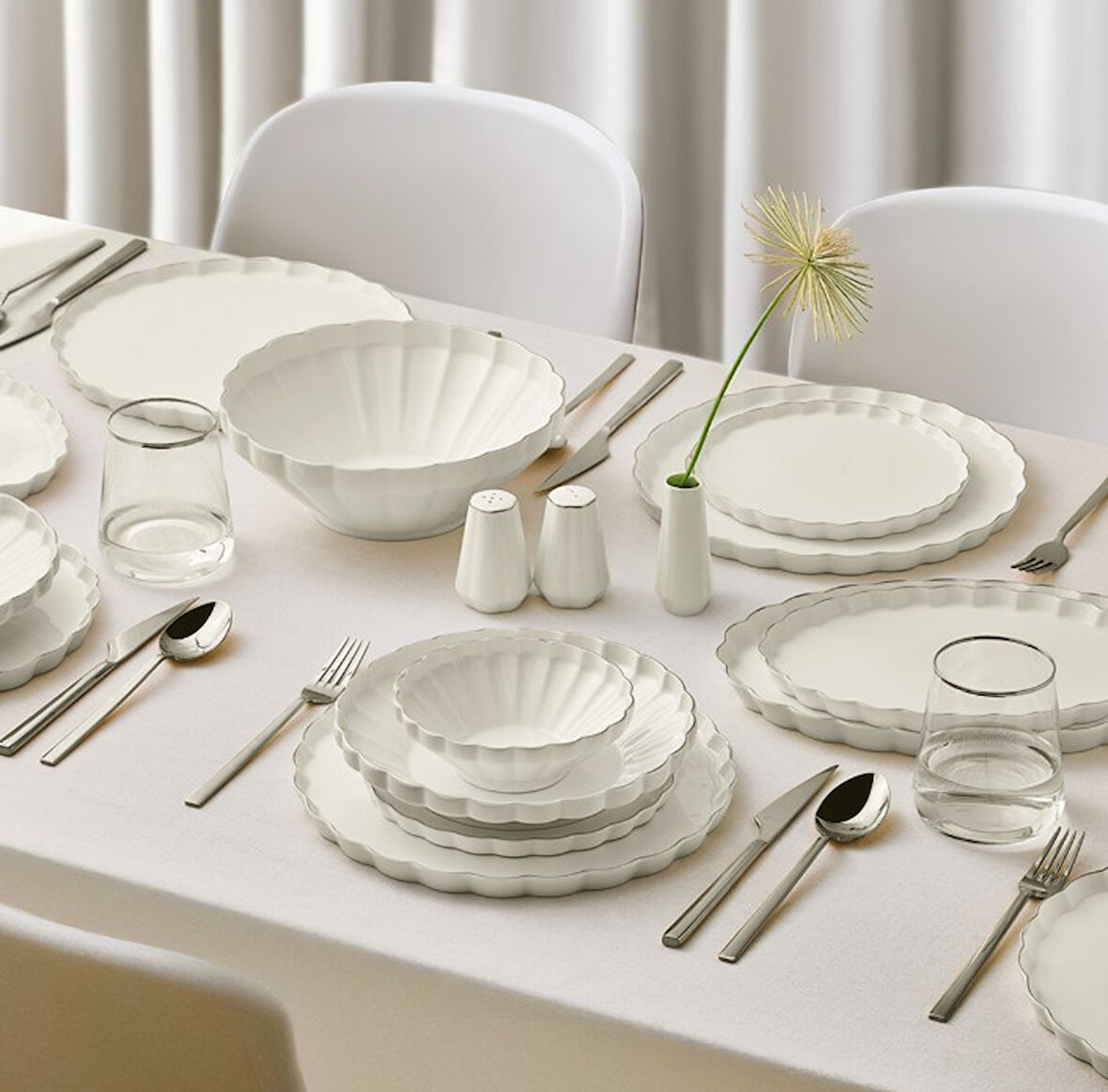 Aryıldız Margaret Platin 54 Parça Yemek Takımı