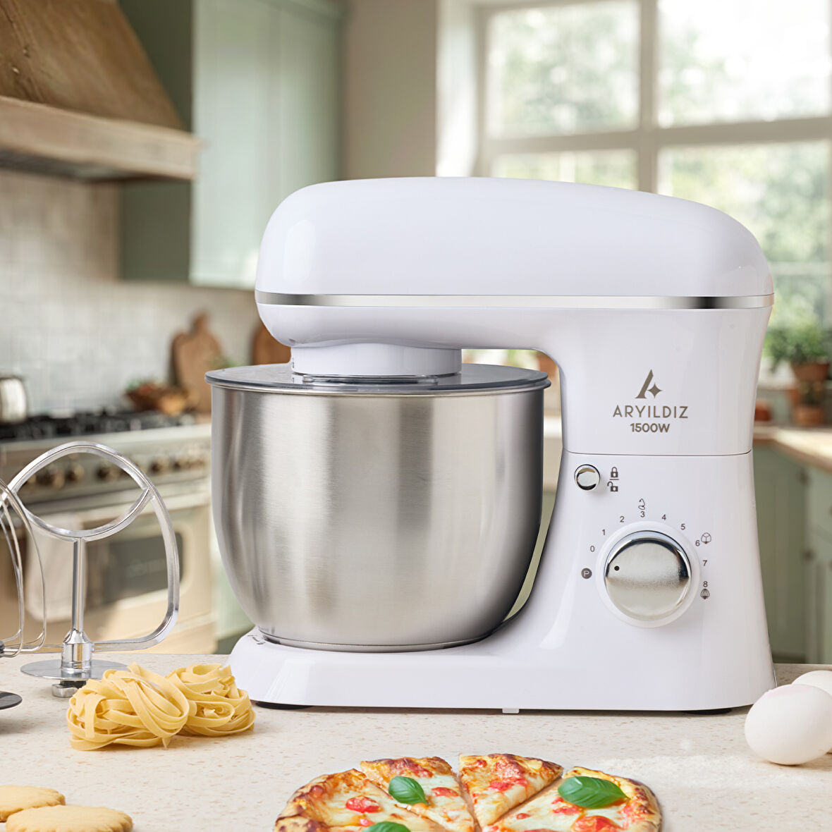 Aryıldız Power Chef Stand Mikser Krem
