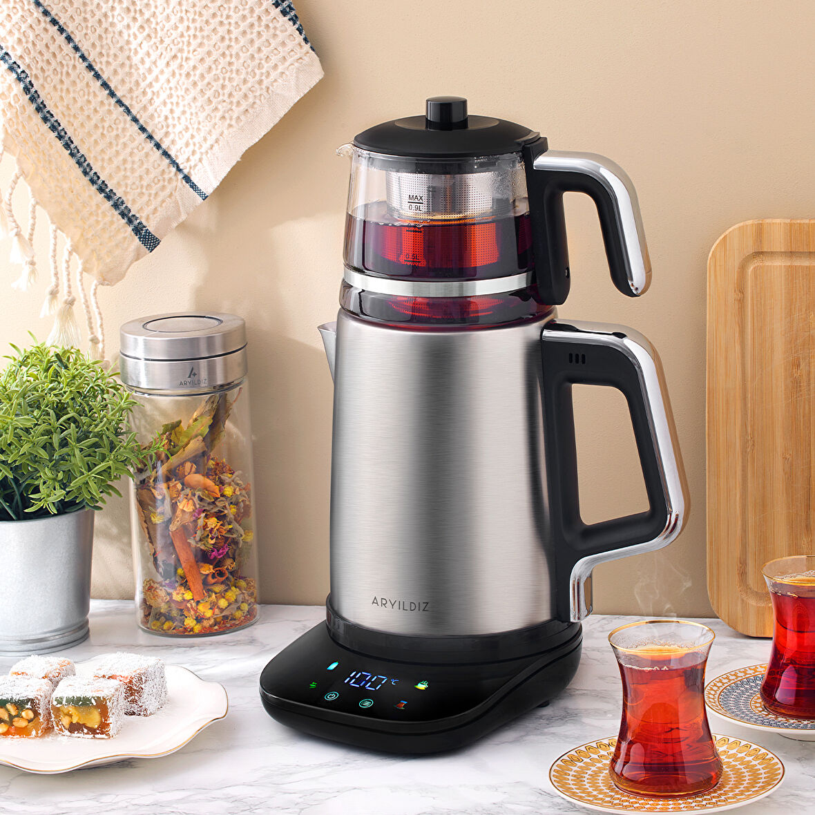 Aryıldız Vision Prime Çay Makinesi İnox