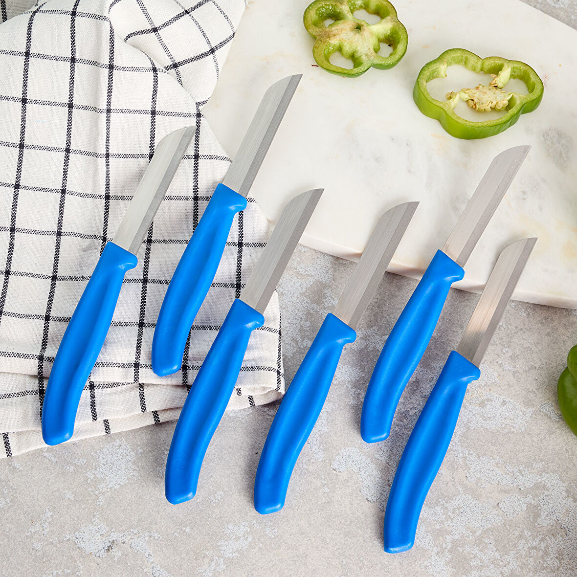 Aryıldız Mira 6 Parça Meyve Bıçak Seti Mavi