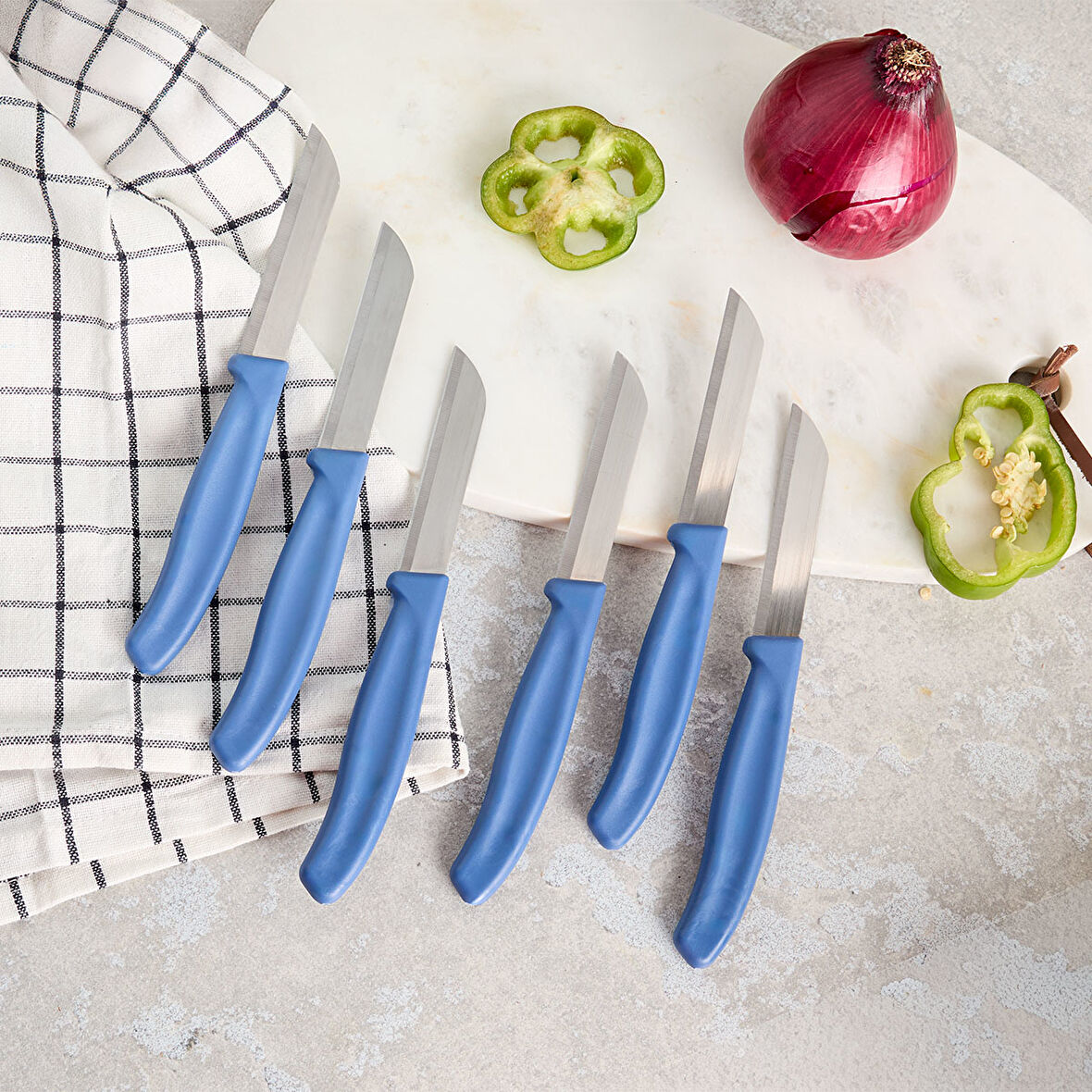 Aryıldız Mira 6 Parça Meyve Bıçak Seti İndigo