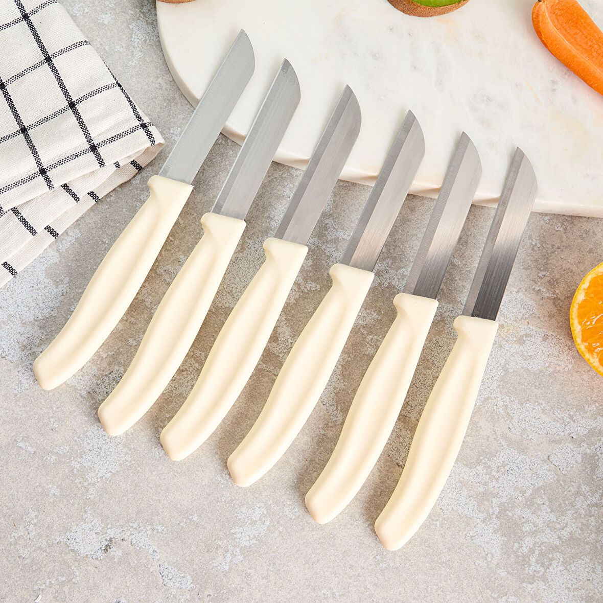 Aryıldız Mira 6 Parça Meyve Bıçak Seti Fil Dişi