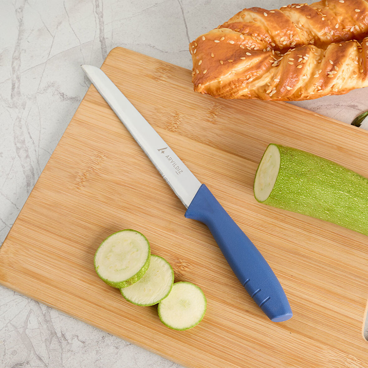 Aryıldız Primo Lazer Ekmek Bıçağı İndigo 17 cm