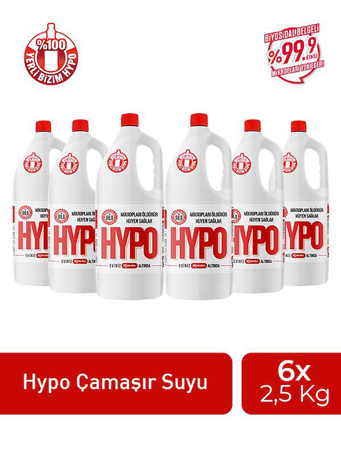 HYPO ÇAMAŞIR SUYU 2,5 KG X 6 ADET