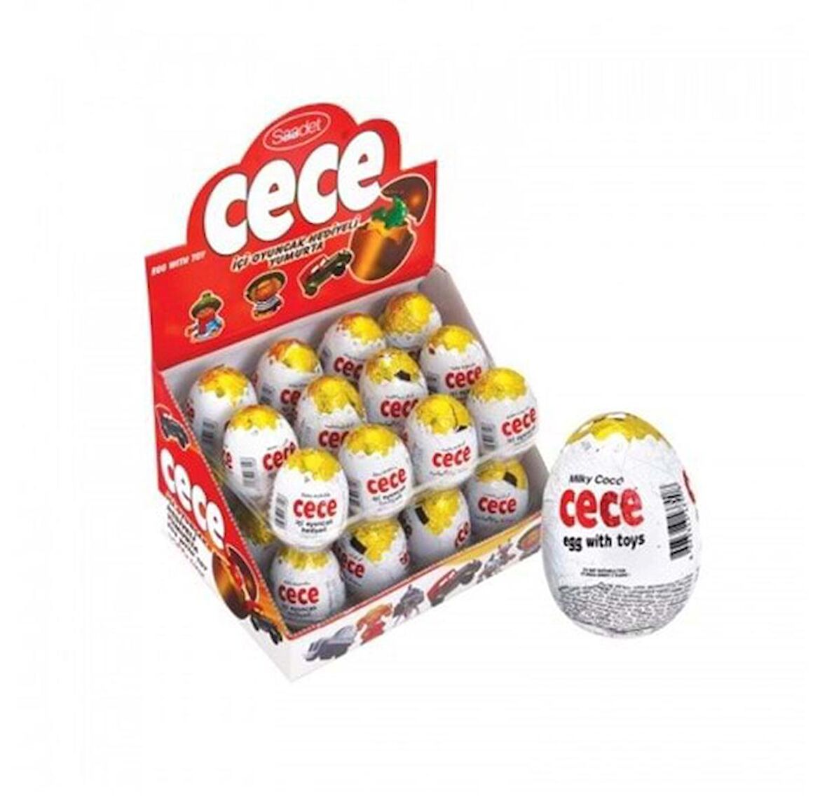 Saadet Cece Çikolatalı Sürpriz Yumurta 30 gr x 24'lü