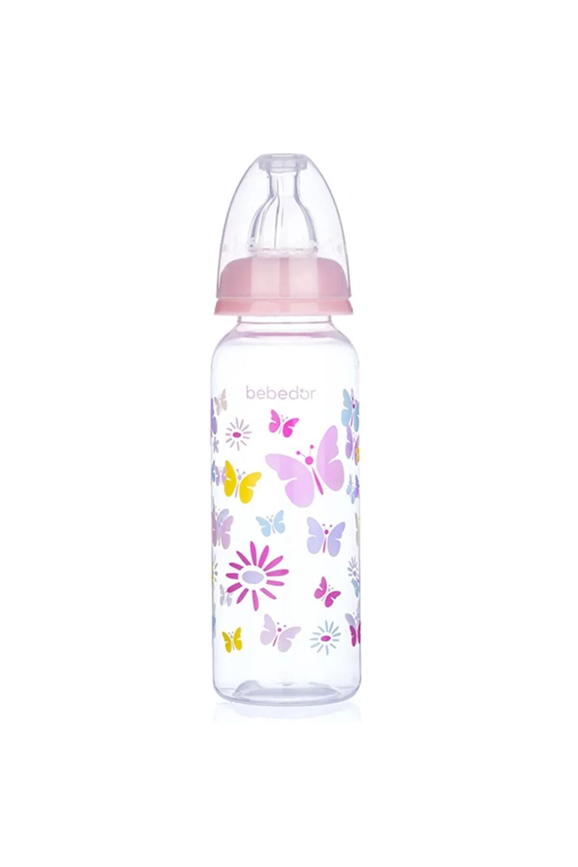 B-24302 Desenli Pp Biberon 250 ml Pembe