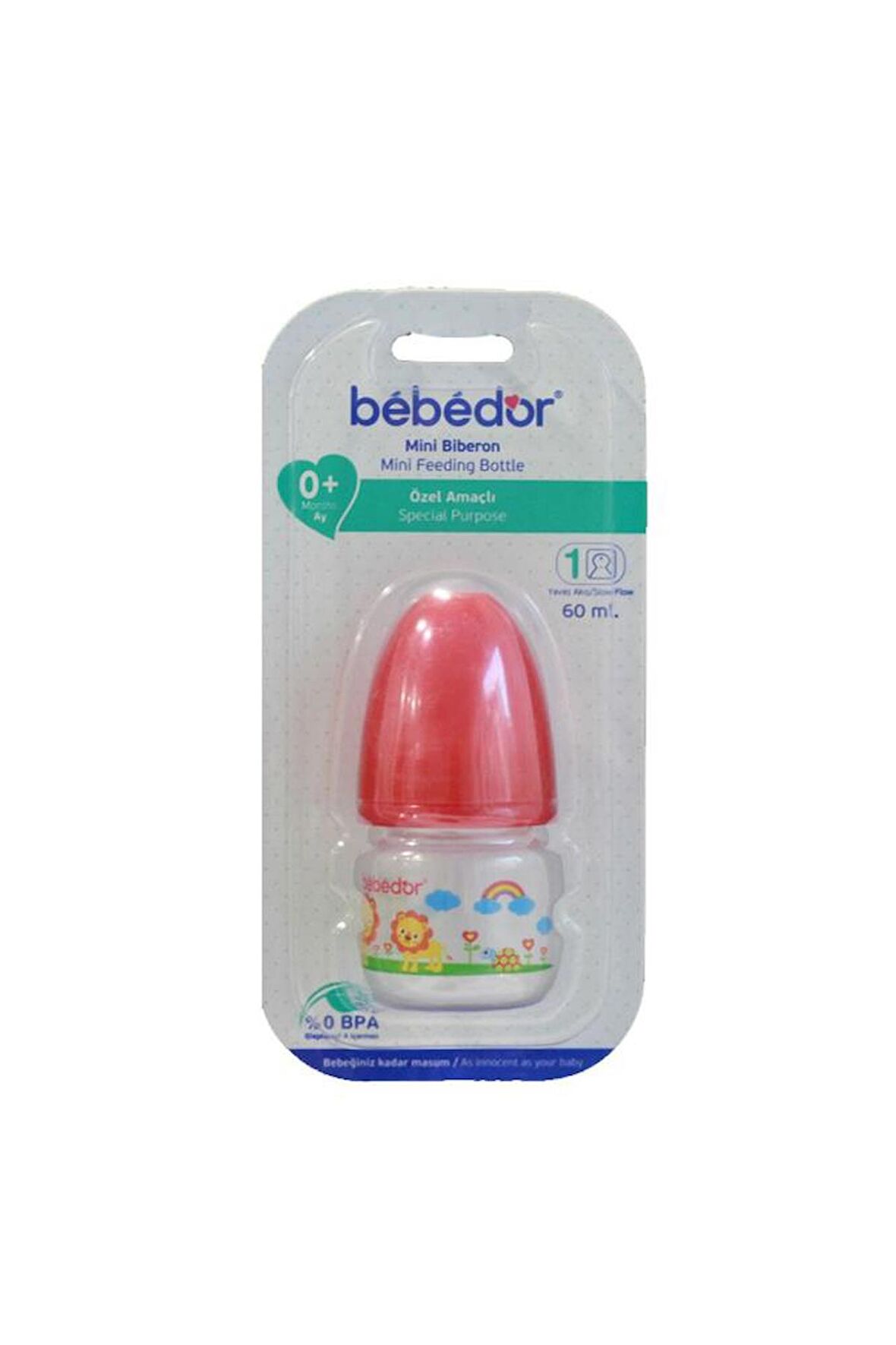 Bebedor Kırmızı Mini Biberon Özel Amaçlı +0 60ml 8690683253019