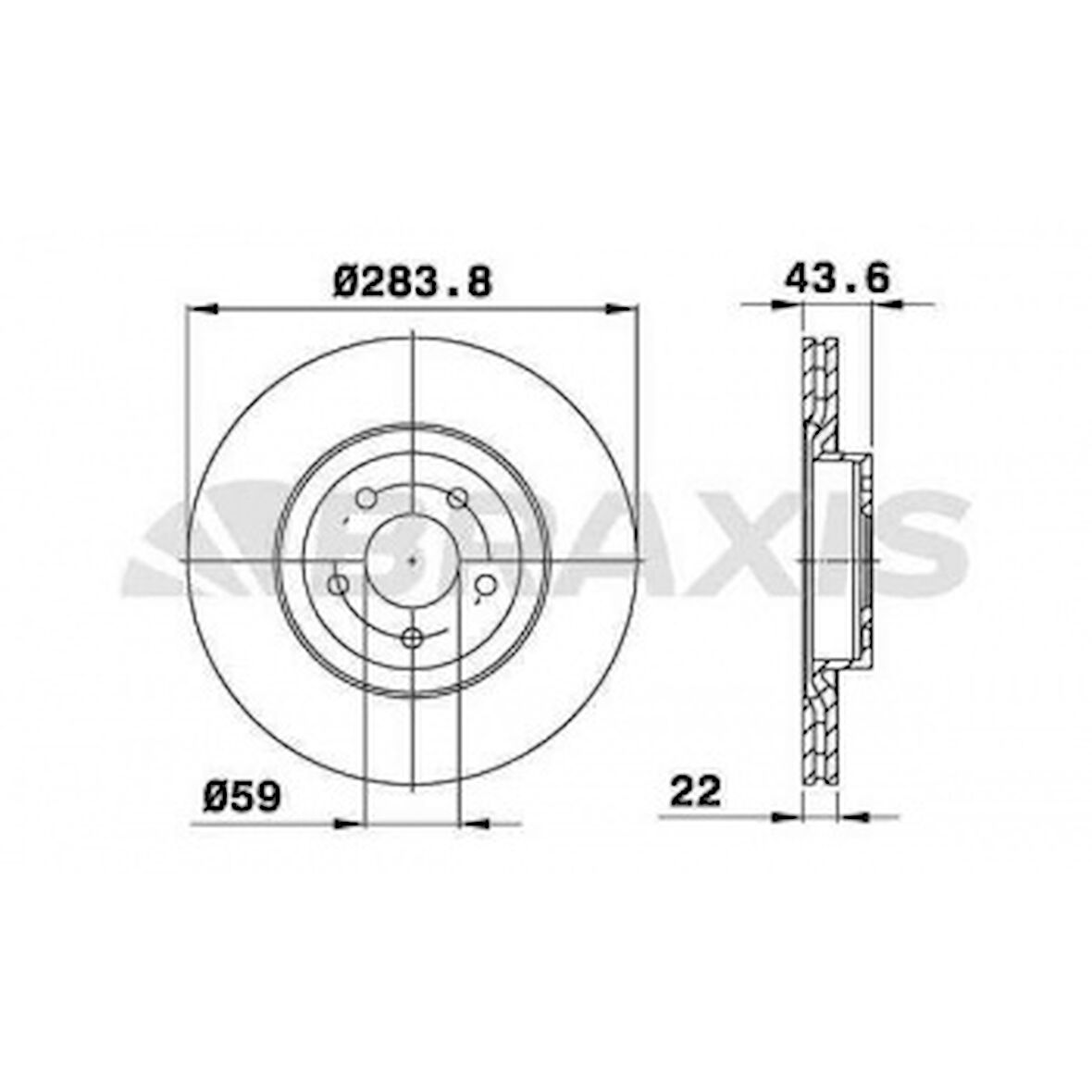 Fiat On Fren Aynası (diski) Doblo III Egea 1,3 / 1,6 / 2,0 10>alfa Romeo 147 156 (5 Bijon 284mm) - Braxıs Ae0078