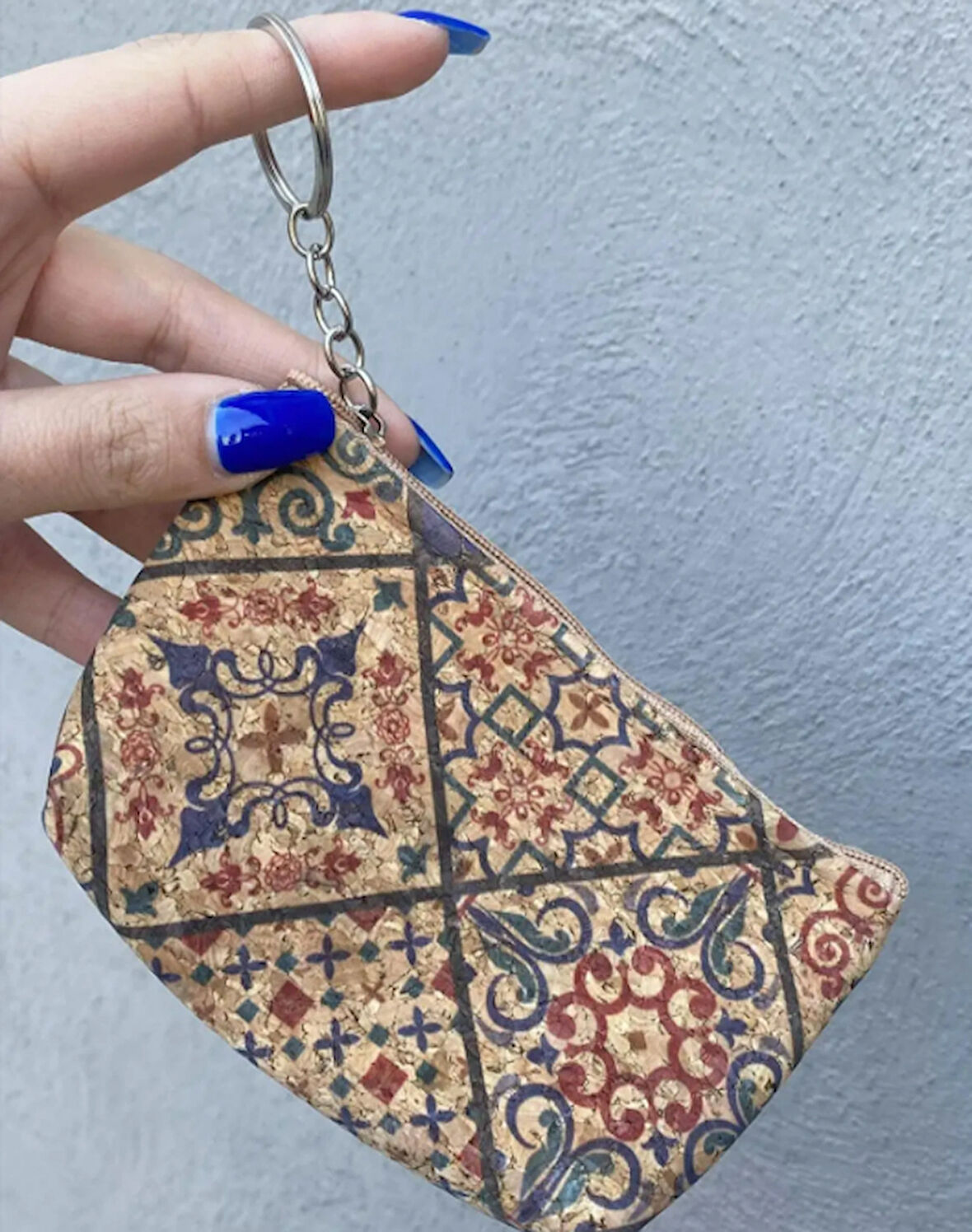 Kahverengi Etnik Desen Cüzdan Anahtarlık