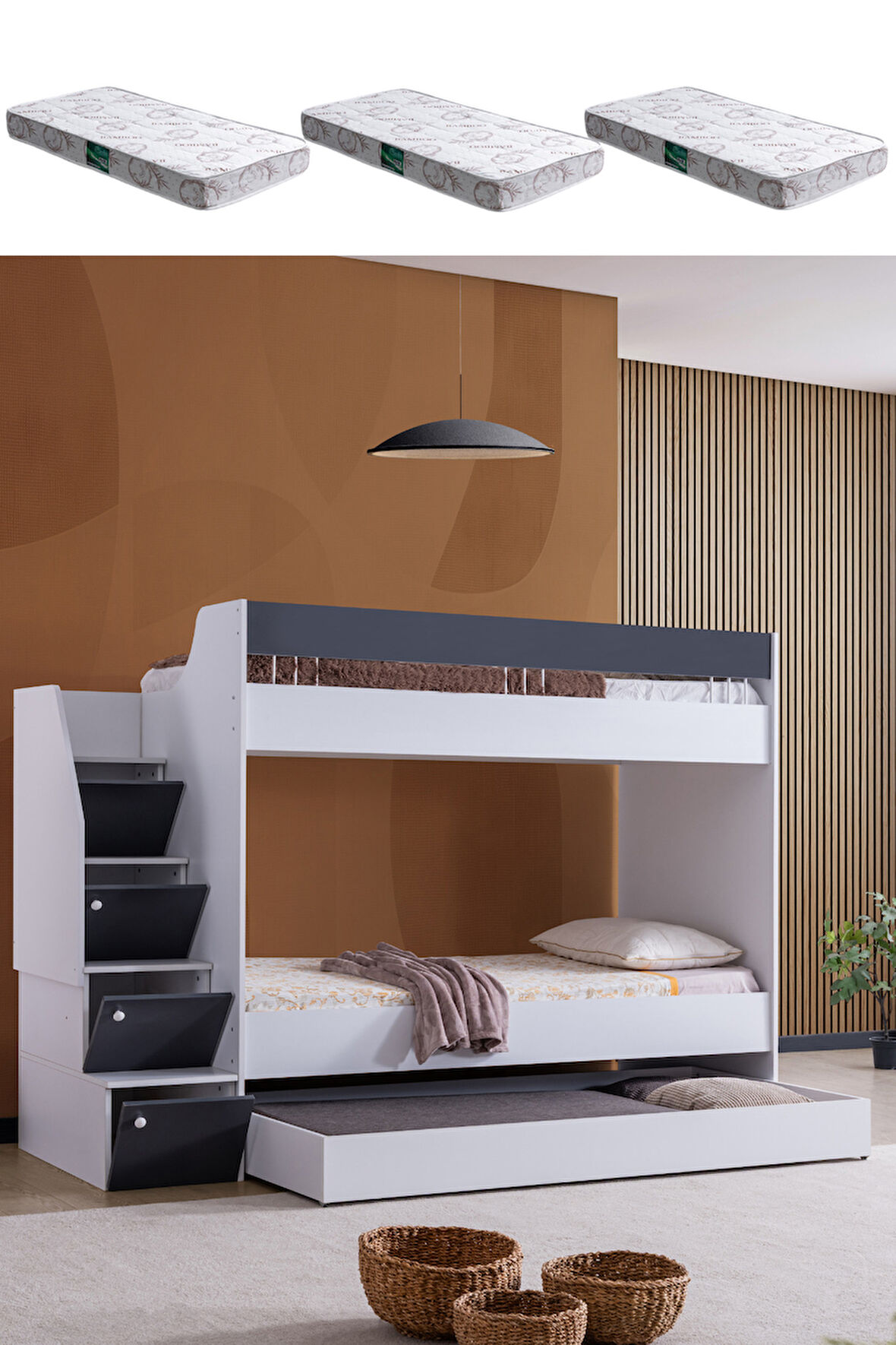 Ranza, Martin Yavrulu Ranza - Antrasit 3 Adet Comfort Yatak