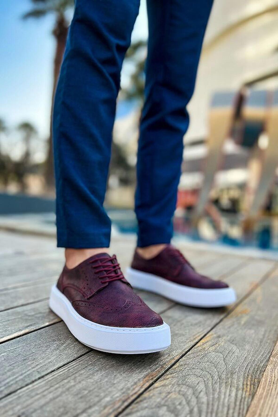 Pabucmarketi Erkek Spor Ayakkabı Bordo