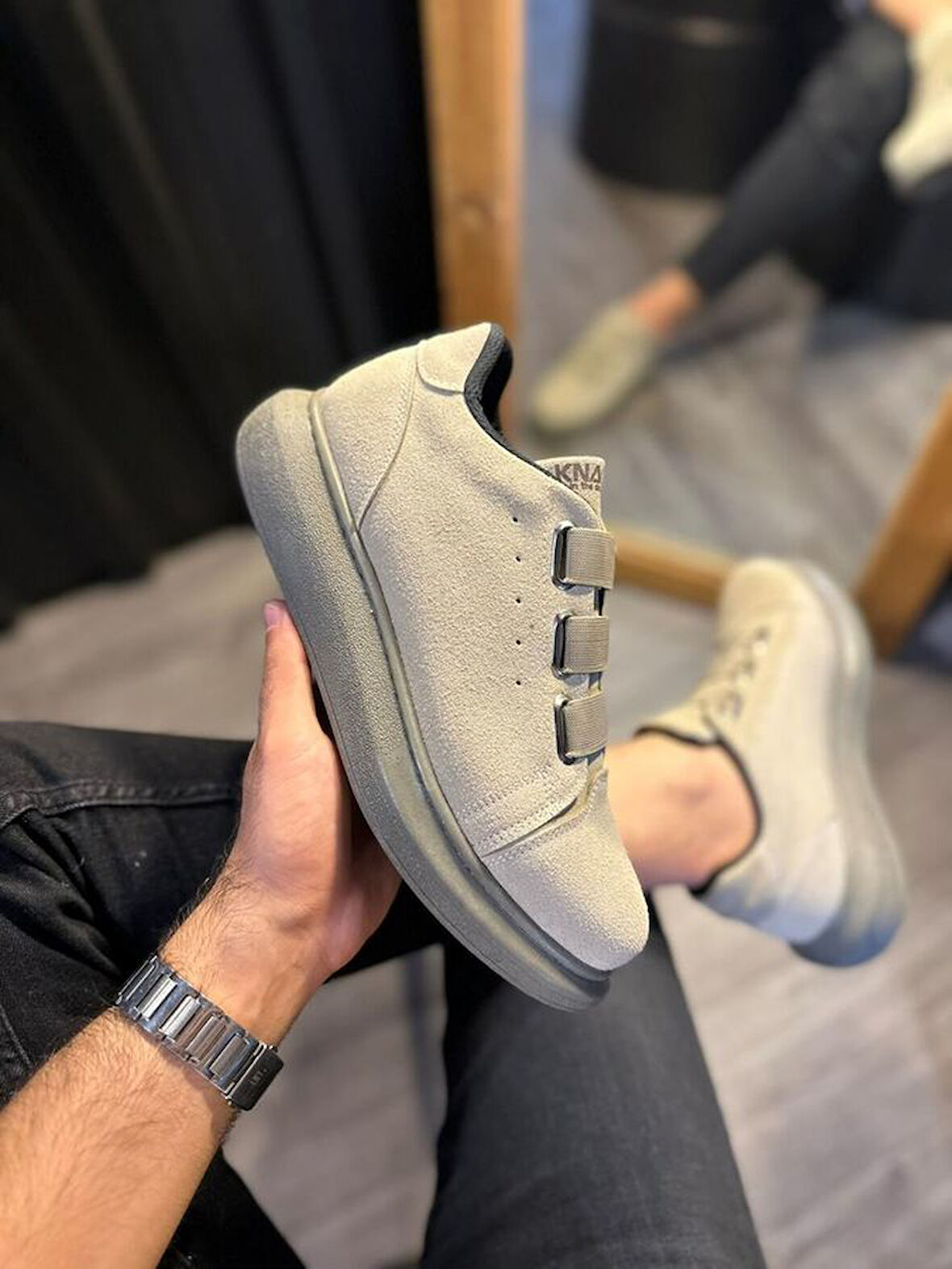 Pabucmarketi Sneakers Erkek Ayakkabı Vizon Süet