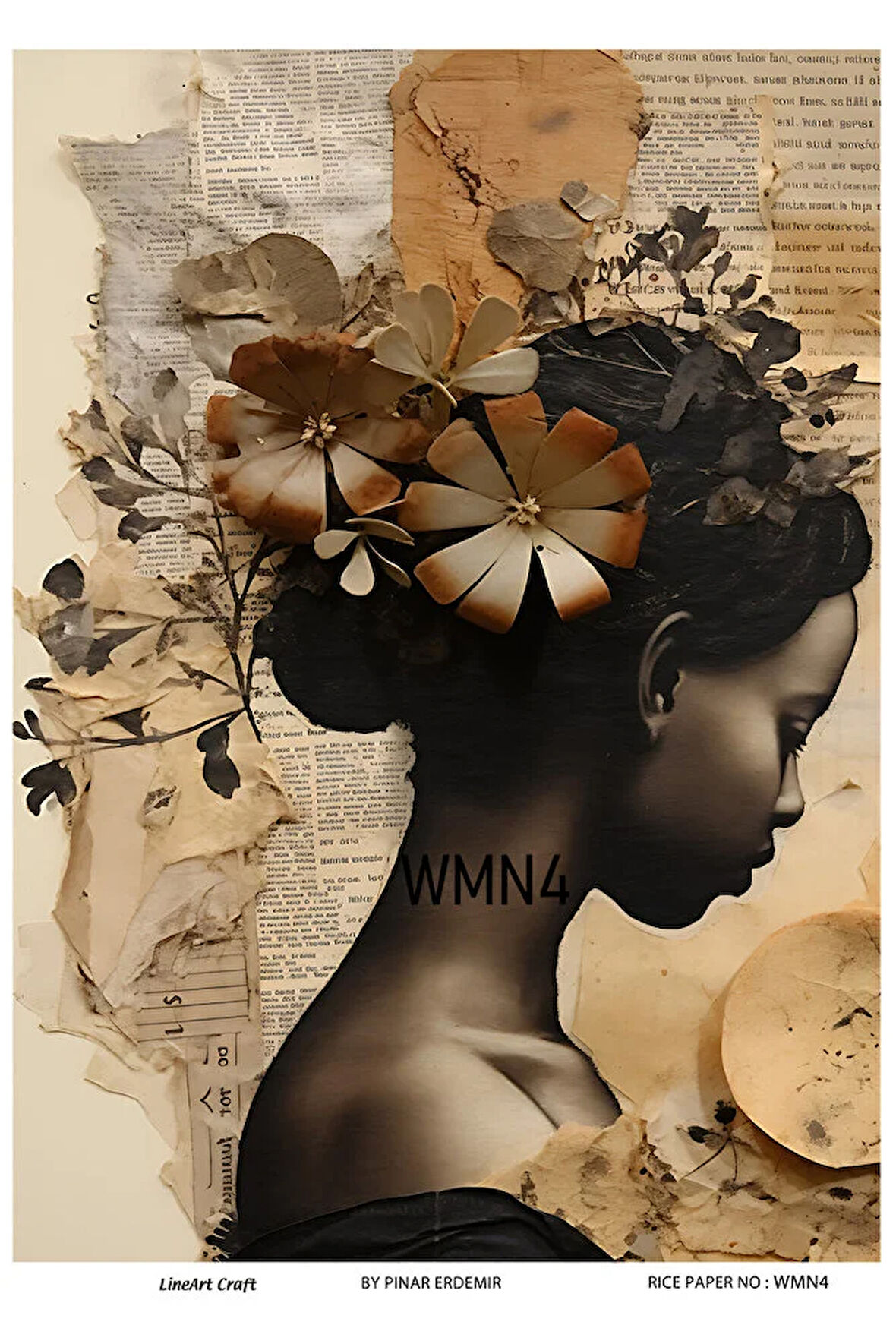 Woman Serisi WMN4 Desenli Pirinç Dekopaj 30x42