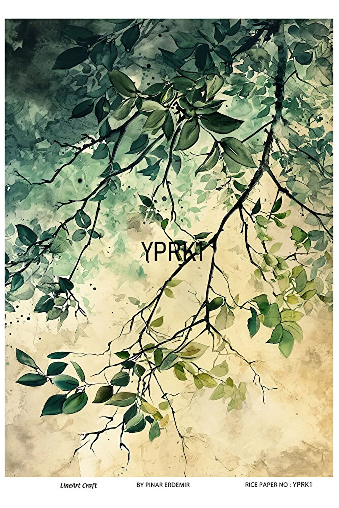 Yaprak Serisi YPRK1 Desenli Pirinç Dekopaj 30x42