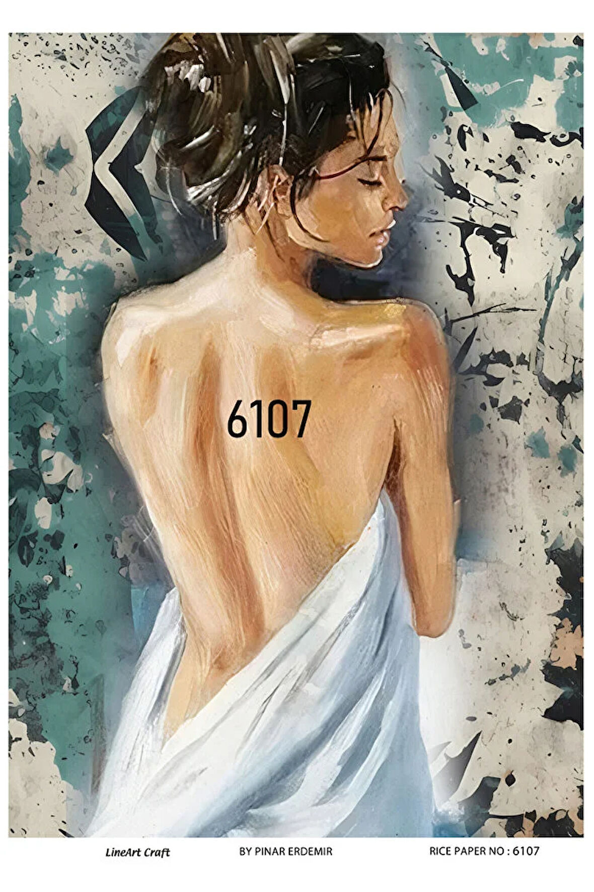 6107 Kadın Desenli Pirinç Dekopaj 30x42