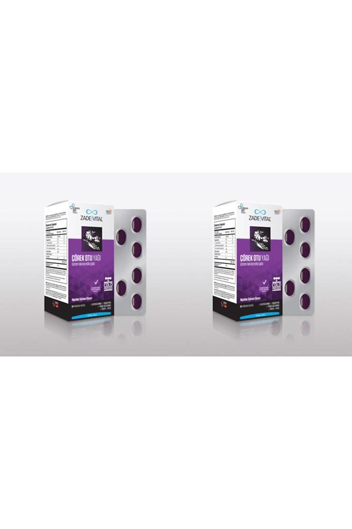 Zade Vital Çörek Otu Yağı 60 Kapsül 1800 Mg 2'li Paket