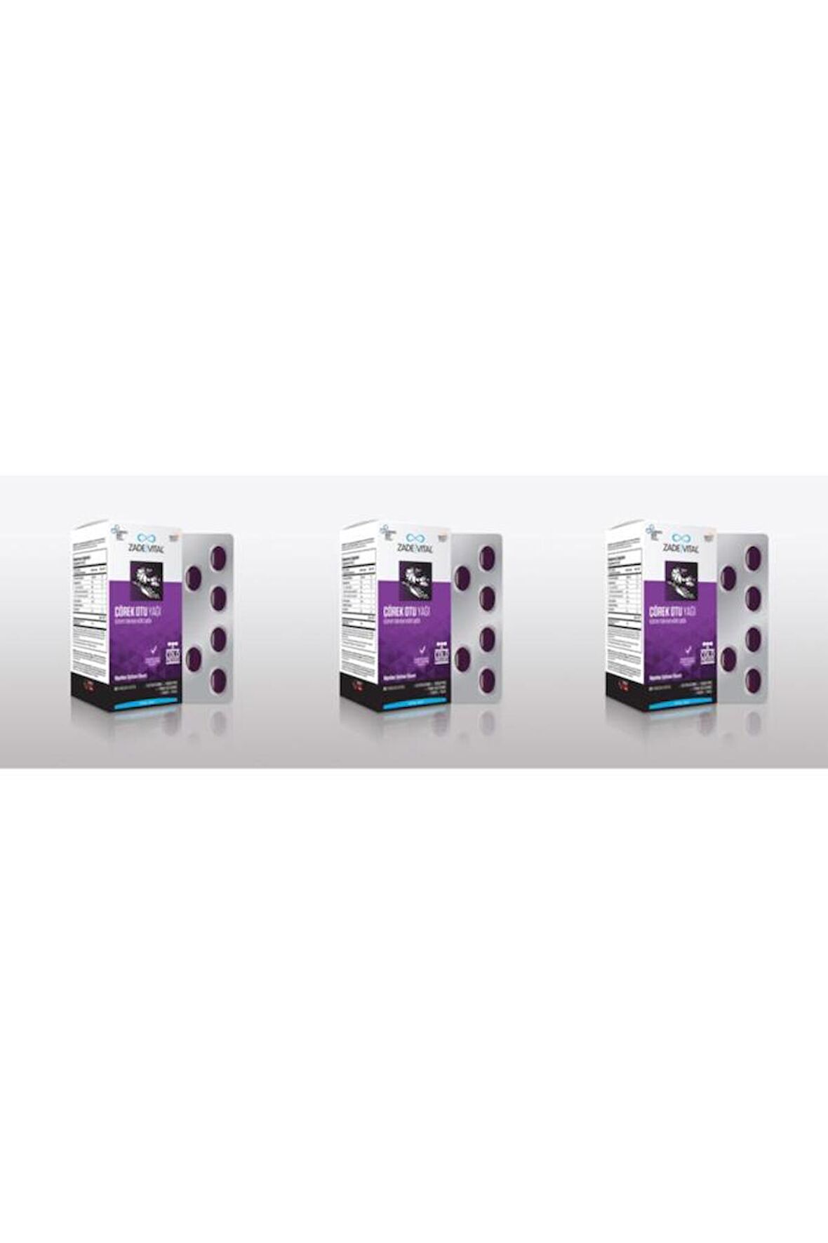 Zade Vital Çörek Otu Yağı 60 Kapsül 1800 Mg 3'lü Paket