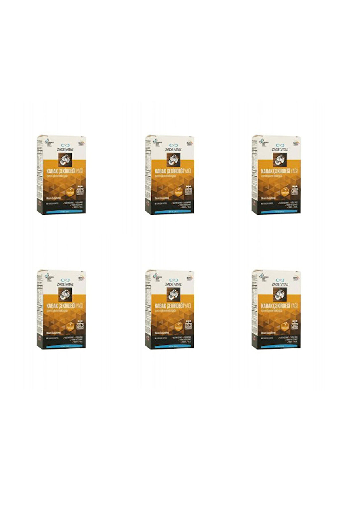 Zade Vital Kabak Çekirdeği Yağı 60 Kapsül 6'lı Paket