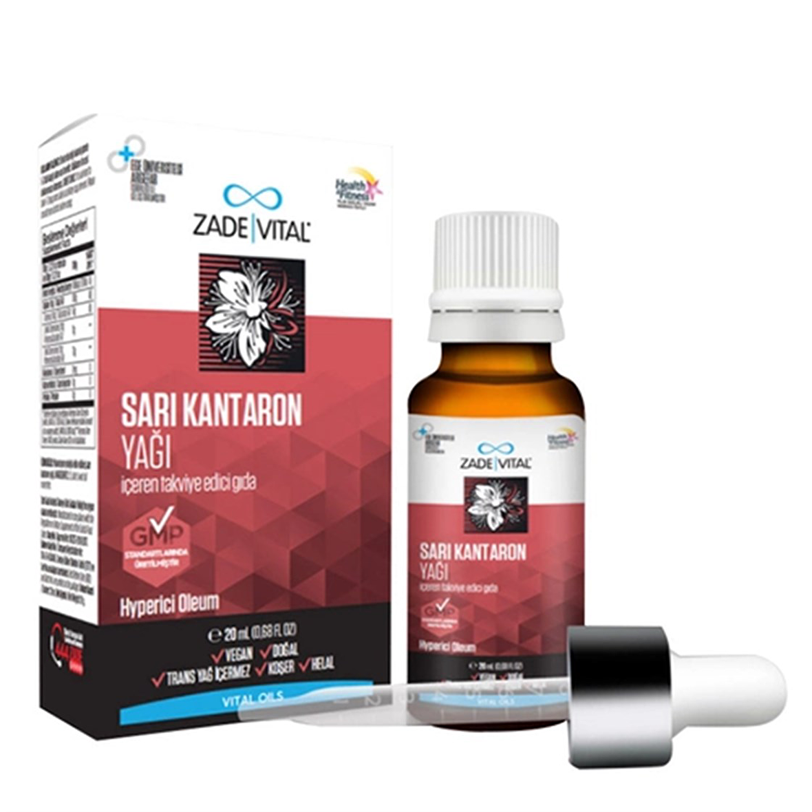 Zade Vital Sarı Kantaron Yağı Cam Şişe 20ml