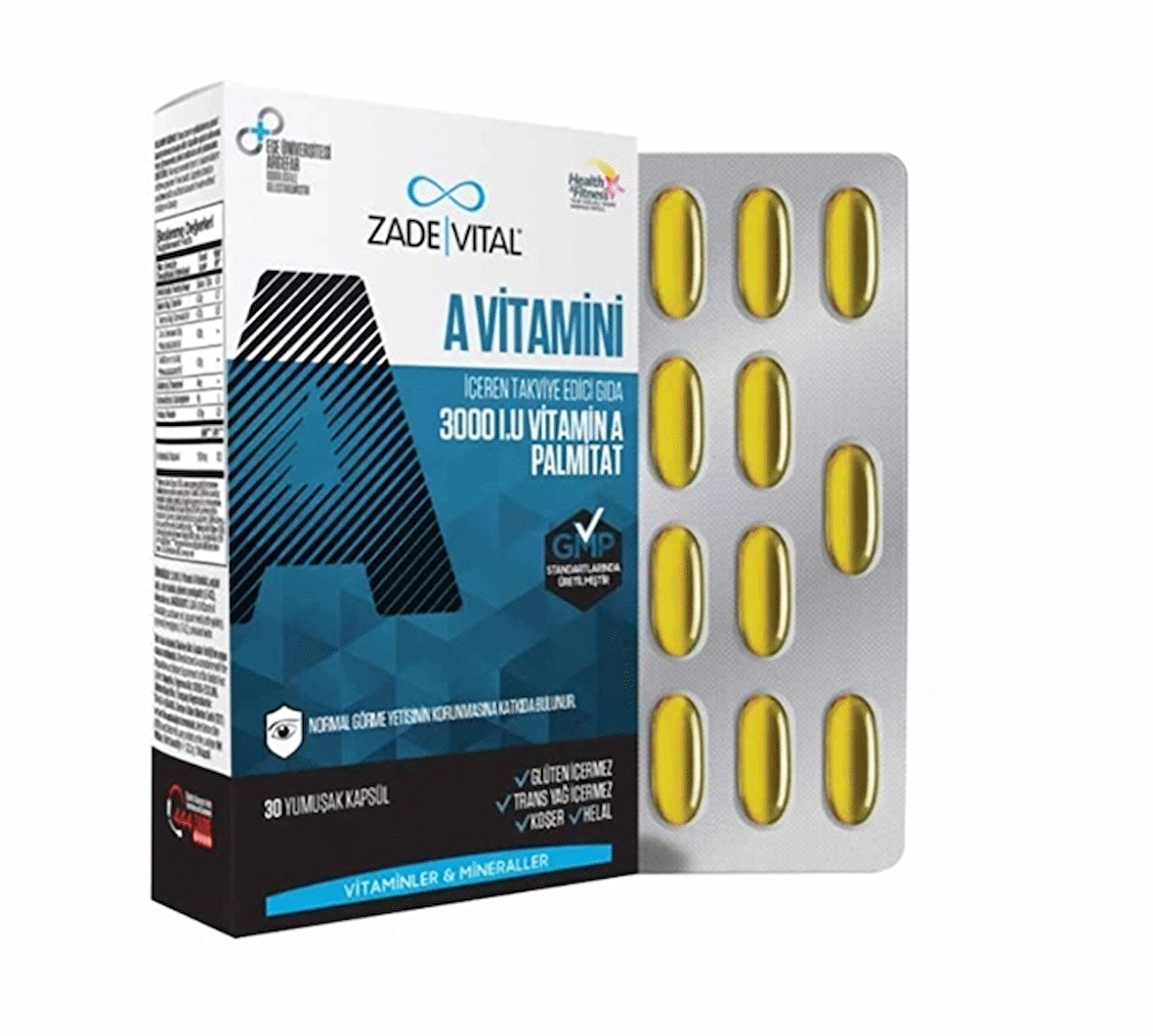 Zade Vital A Vitamini Blister 30 Kapsül