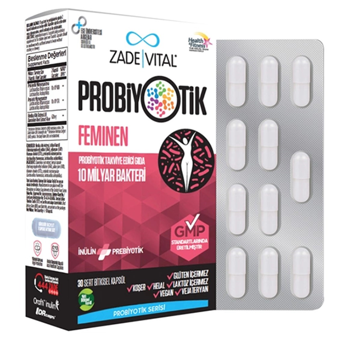 Zade Vital Probiyotik Feminen 30 Kapsül