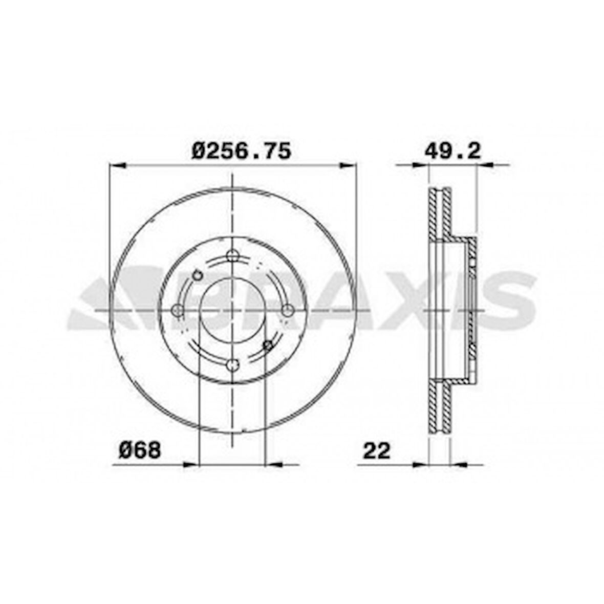 Nissan On Fren Aynası Havalı Nissan Primera P11 96-01 Almera 00-> (257x4) - Braxıs Ae0698