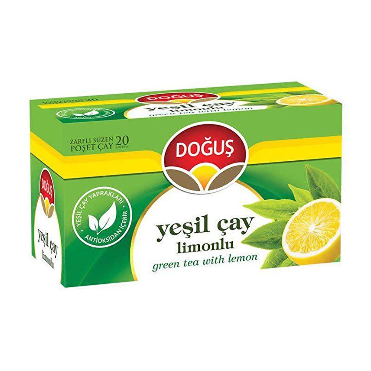 Doğuş Limonlu Bardak Poşet Yeşil Çay 20'li 