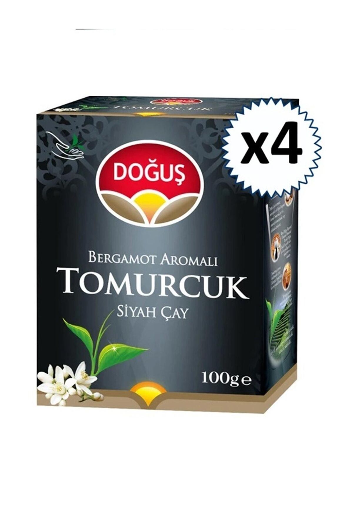 Tomurcuk Bergamot Aromalı Siyah Çay 100 Gr (kutu) X 4 Adet