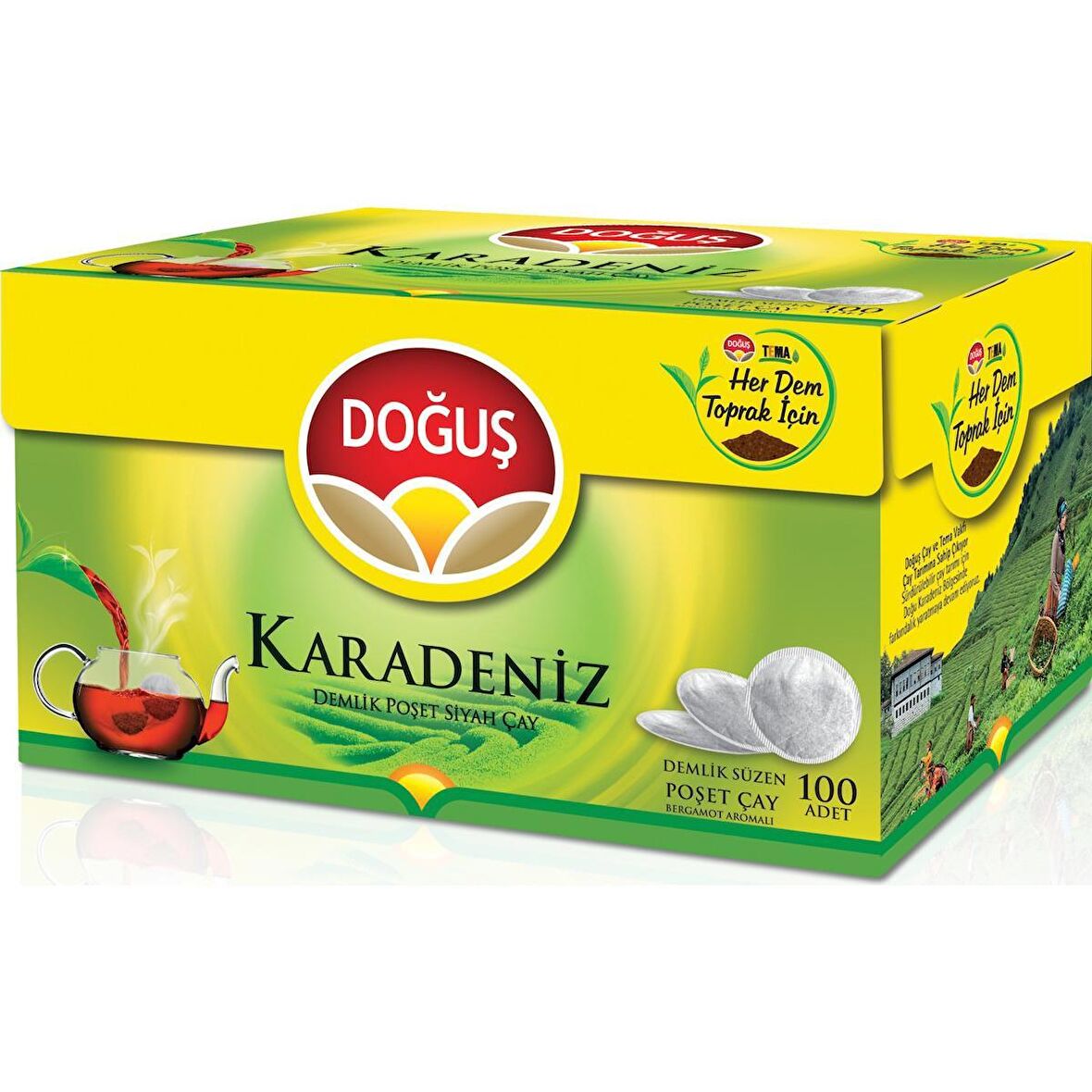 Doğuş Karadeniz Demlik Bergamot Aromalı Çay 100'lü 320 gr