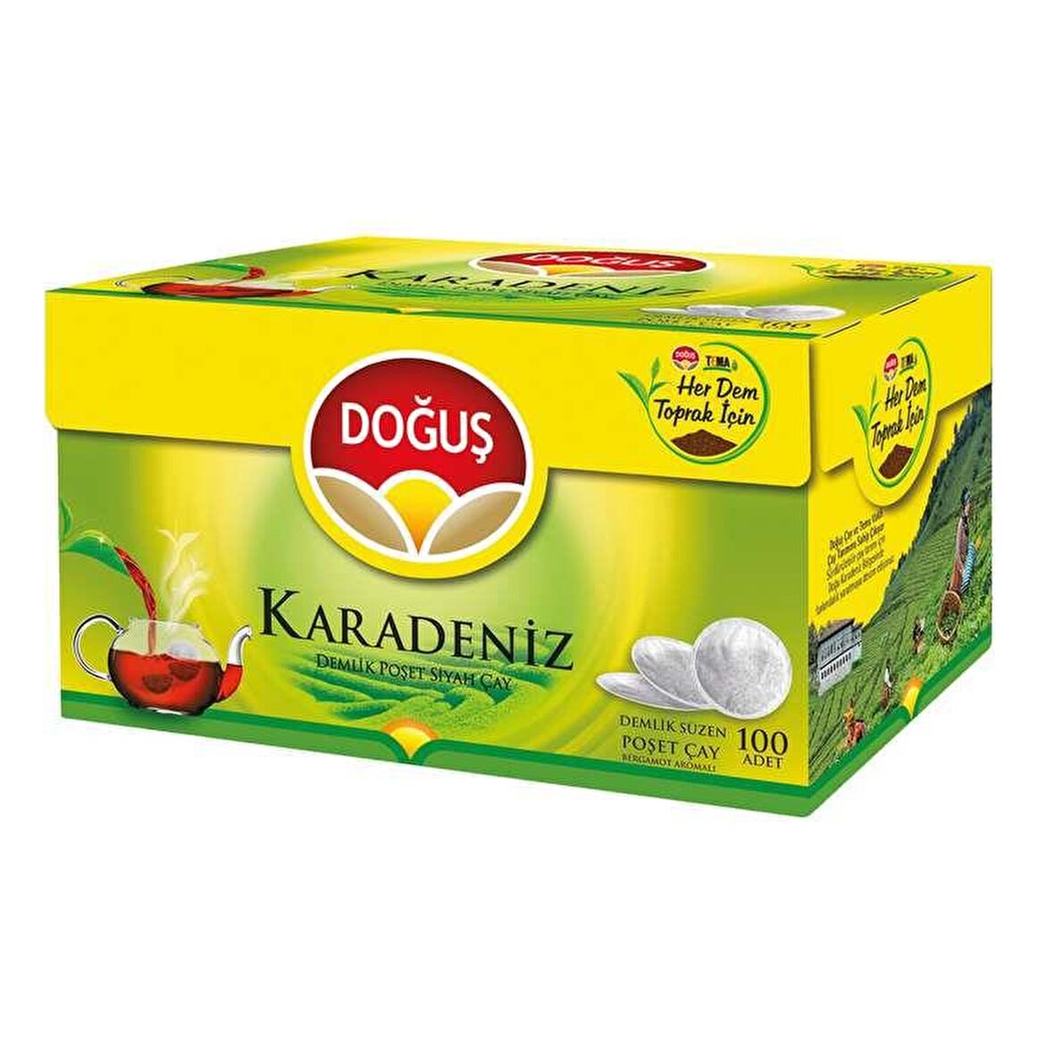 Doğuş Karadeniz Bergamot Demlik Poşet Siyah Çay 3.2 gr 100'lü 