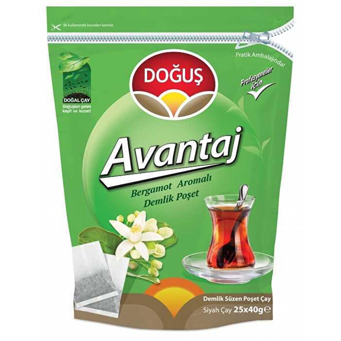 Doğuş Avantaj Bergamot Demlik Poşet Siyah Çay 40 gr 25'li 