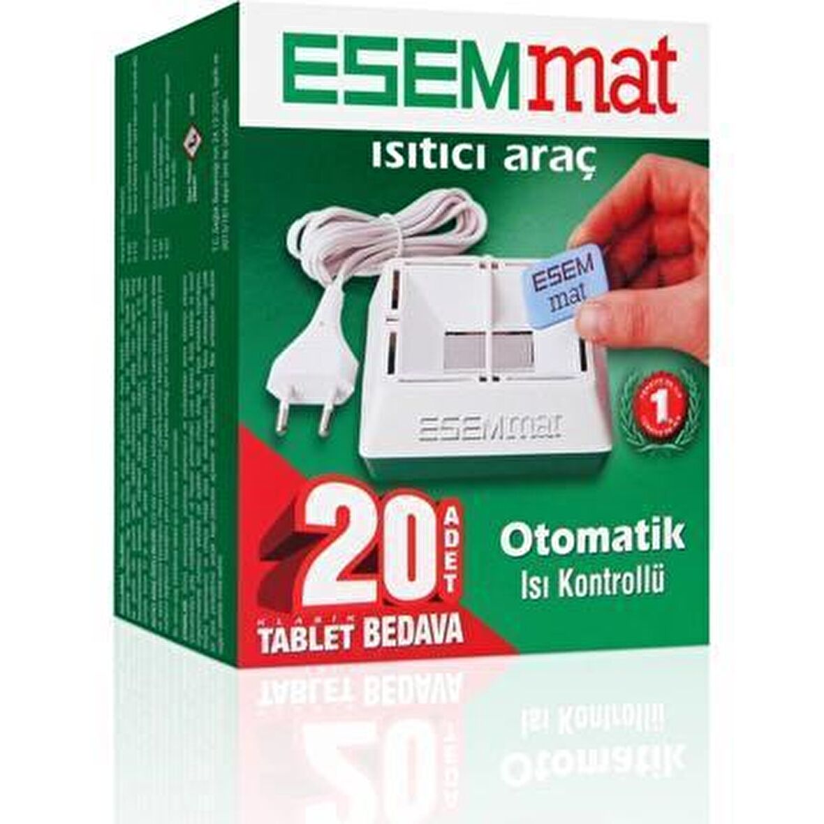 Esem mat kablolu ısıtıcı +20'li tablet 