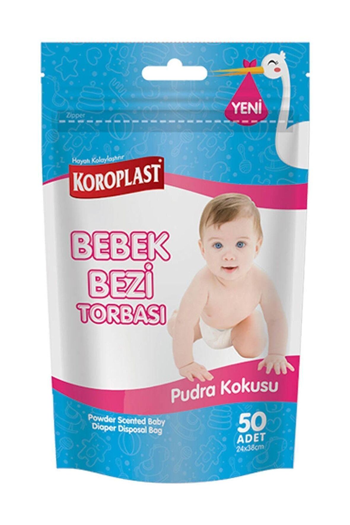 Koroplast Bebek Bezi Torbası Pudra Kokulu x 1 Adet