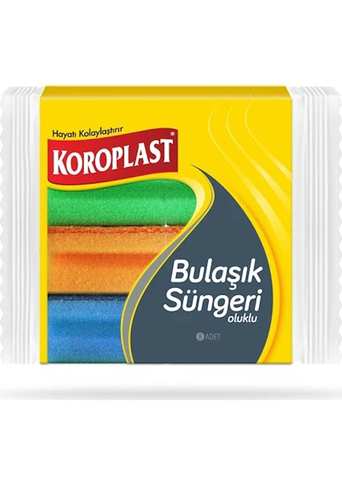 Koroplast Oluklu Bulaşık Süngeri 8 li