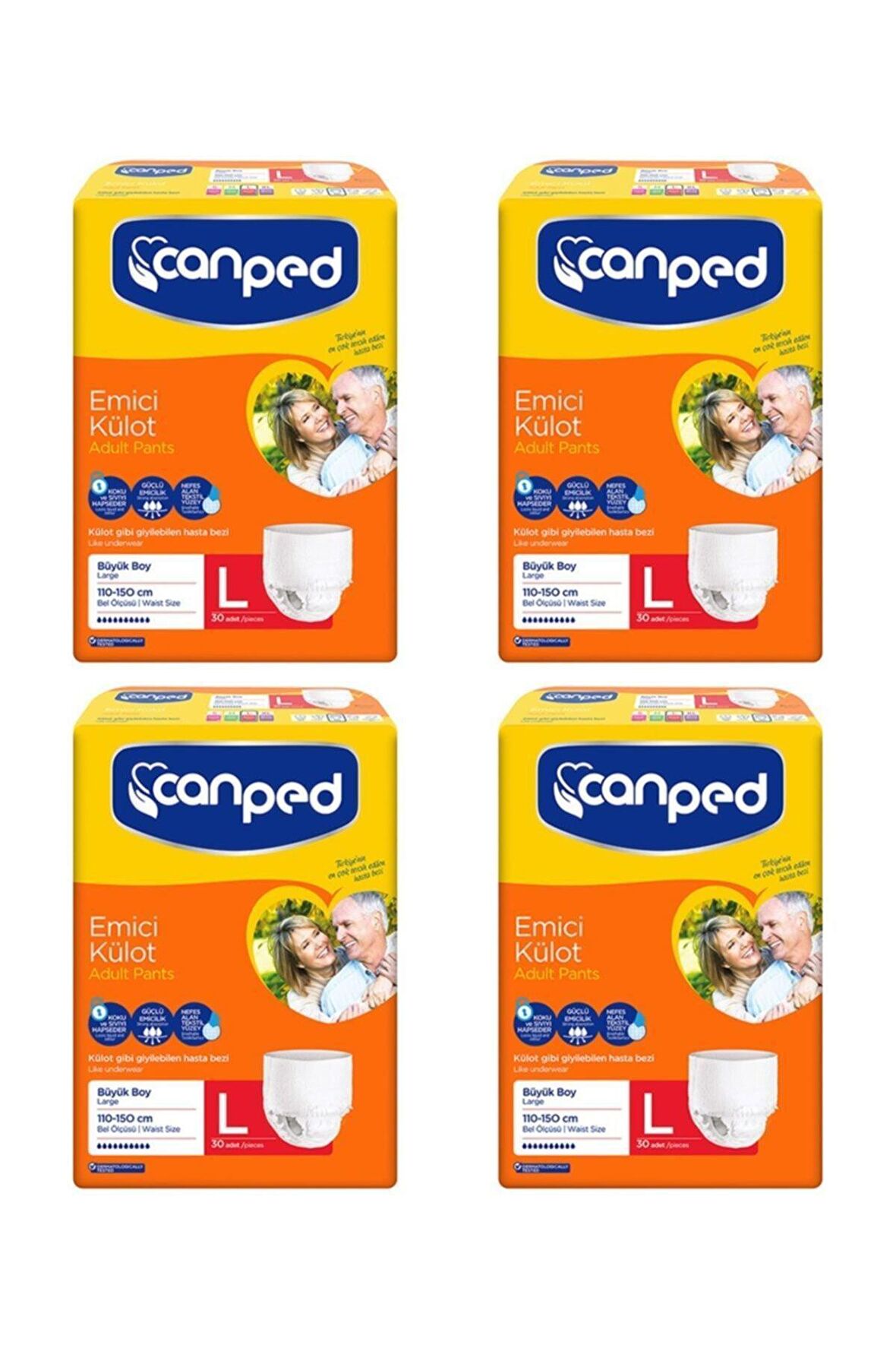 CANPED EMİCİ KÜLOT LARGE 30 LU X4 PAKET 120 ADET