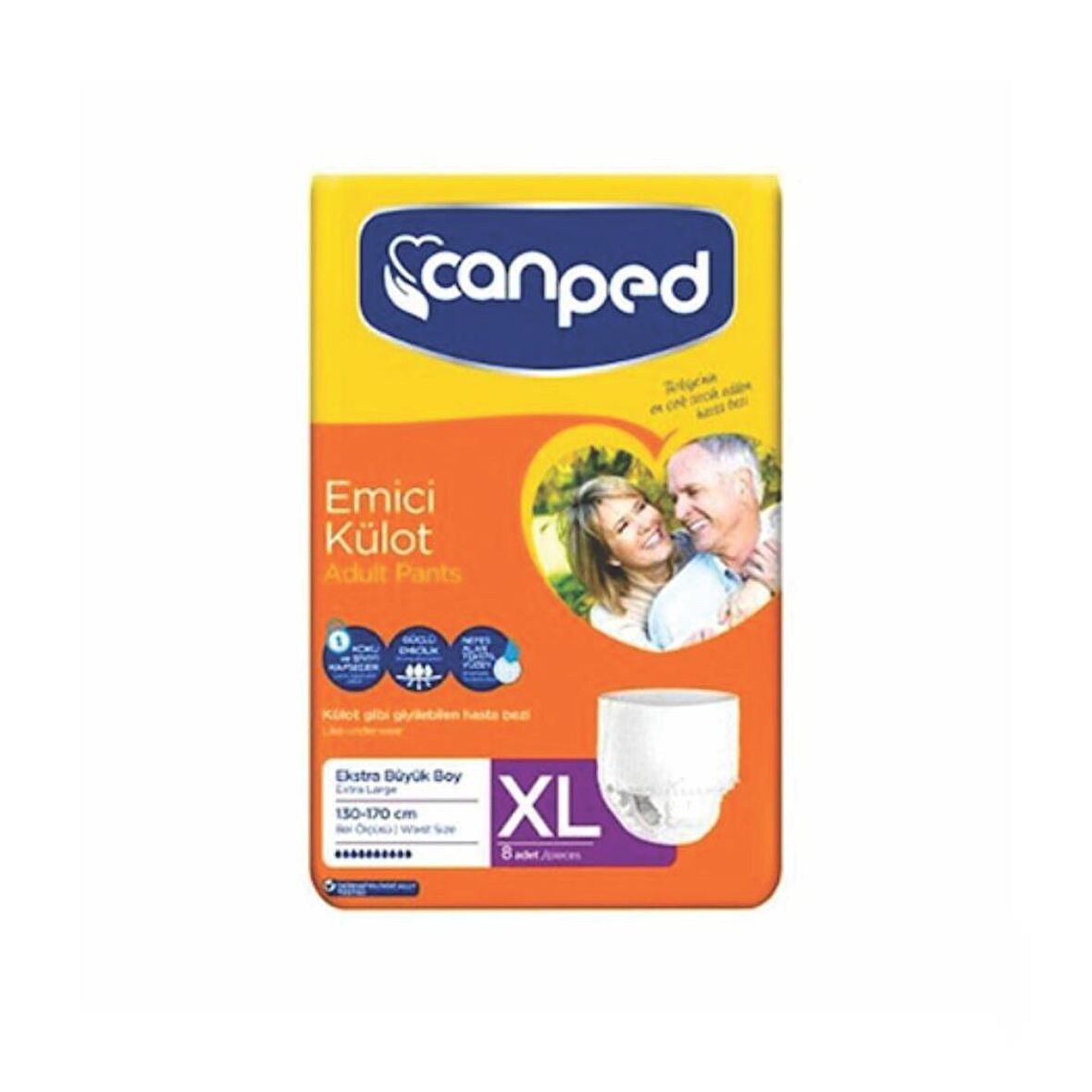 Canped Emici Külot Extra Large Hasta Bezi 8'li