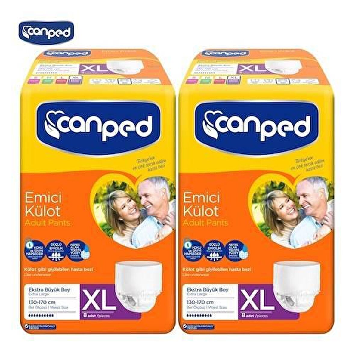 Canped Emici Külot Hasta Bezi XL ( Extra Large ) 30 Adet 2'li