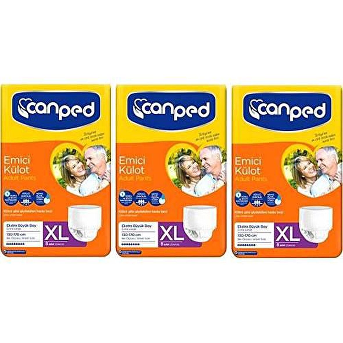 Canped Emici Külot Hasta Bezi XL ( Extra Large ) 30 Adet 3'lü