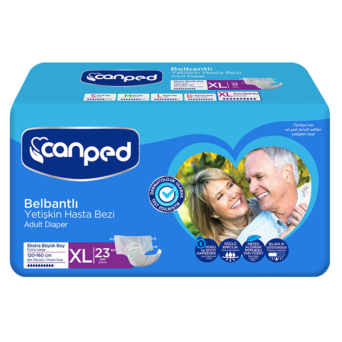 Canped Belbantlı Hasta Bezi Extra Büyük Boy Large 23 Adet