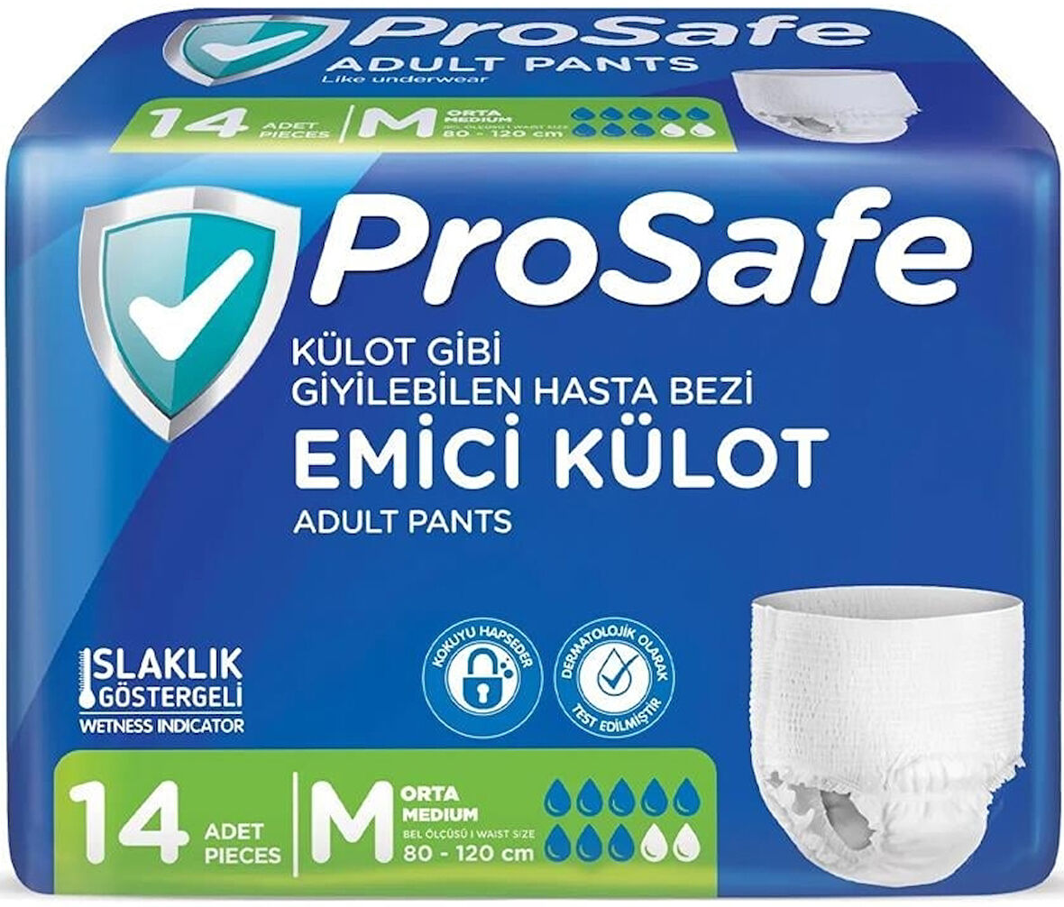 Prosafe Emici Külot Hasta Bezi M - Orta - Medium 14 Adet Tekli Pk