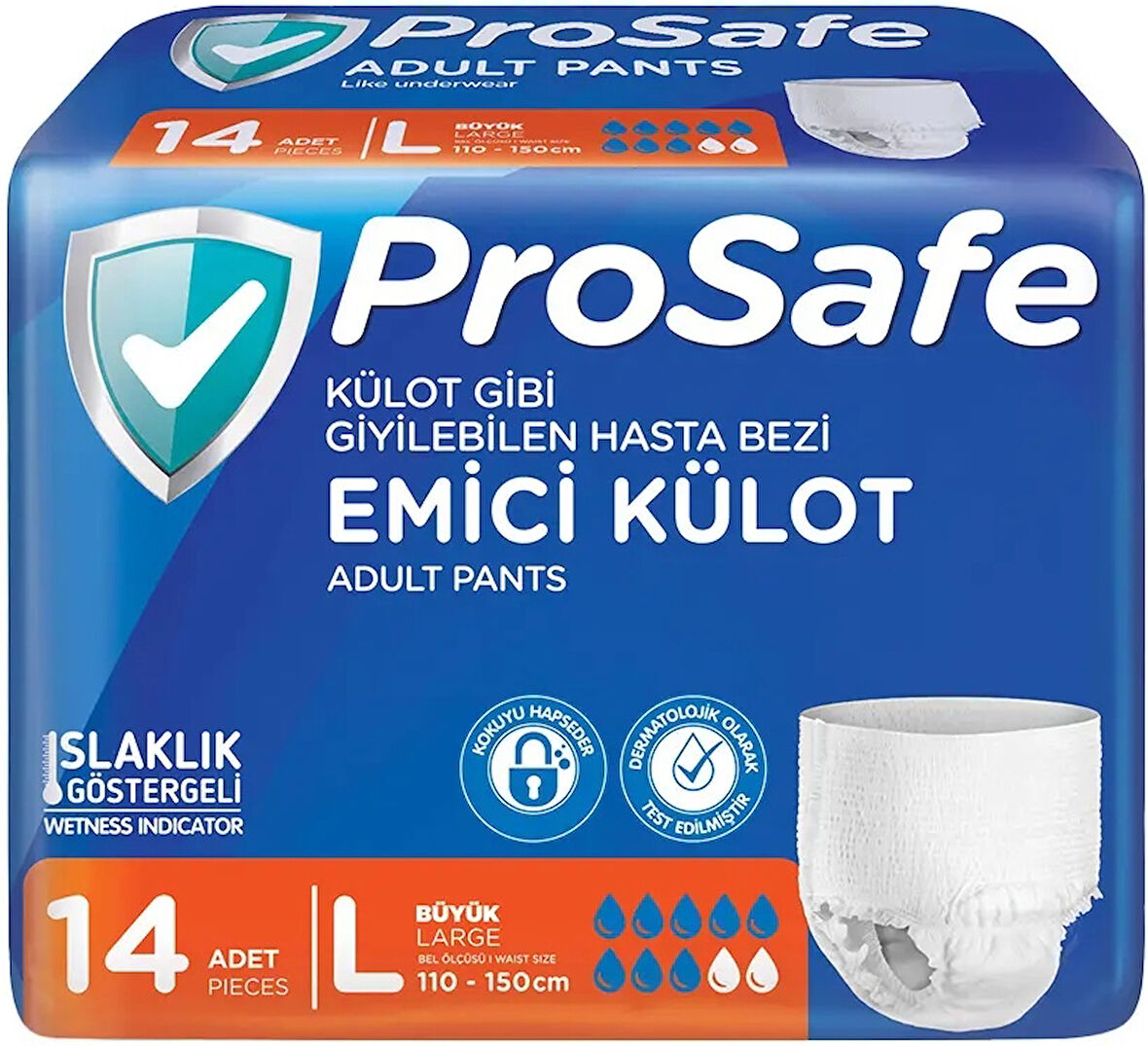 Prosafe Emici Külot Hasta Bezi L - Büyük - Large 14 Adet Tekli Pk