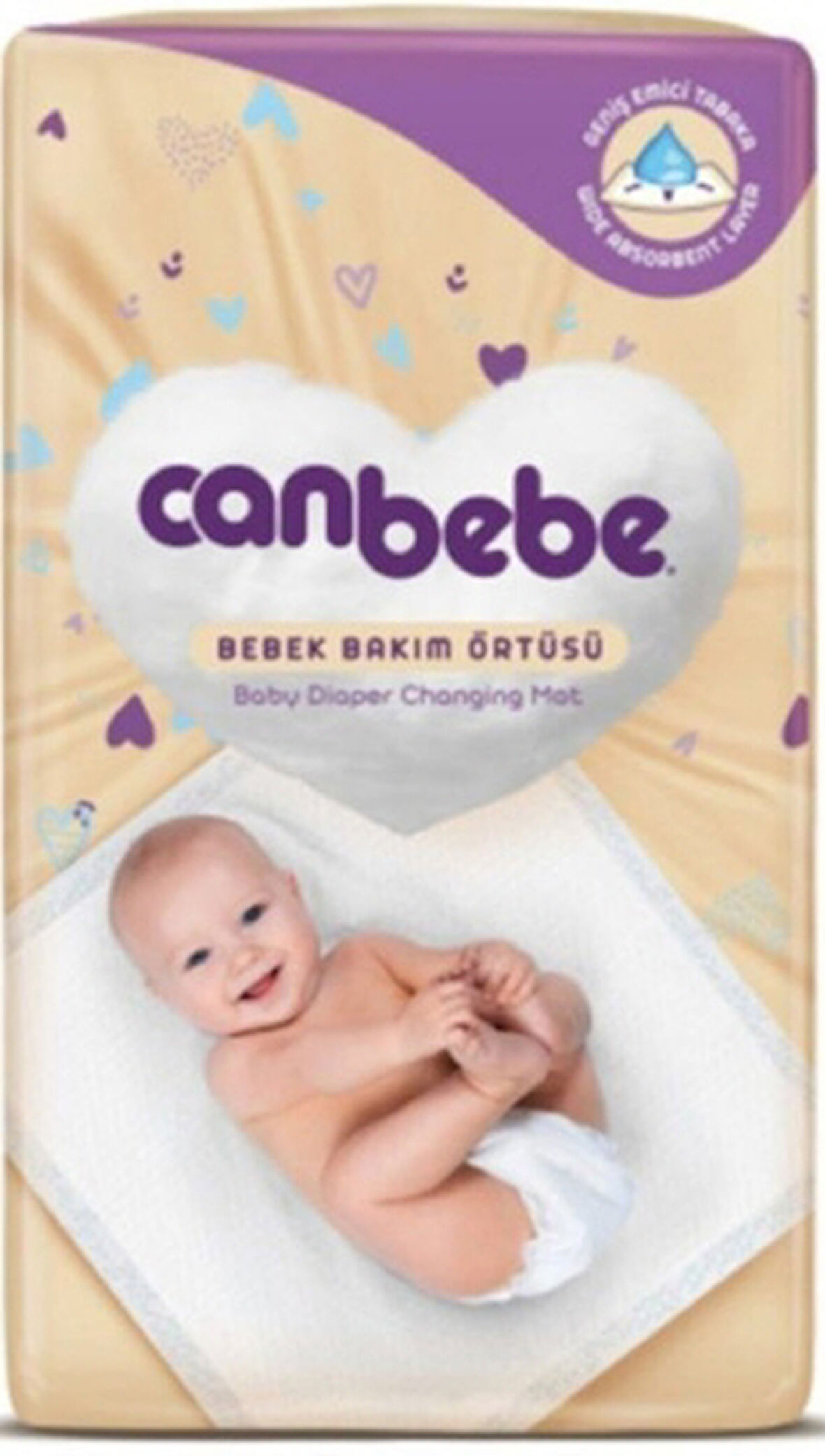 Canbebe Bebek Bakım Örtüsü 60x60 cm 10 lu