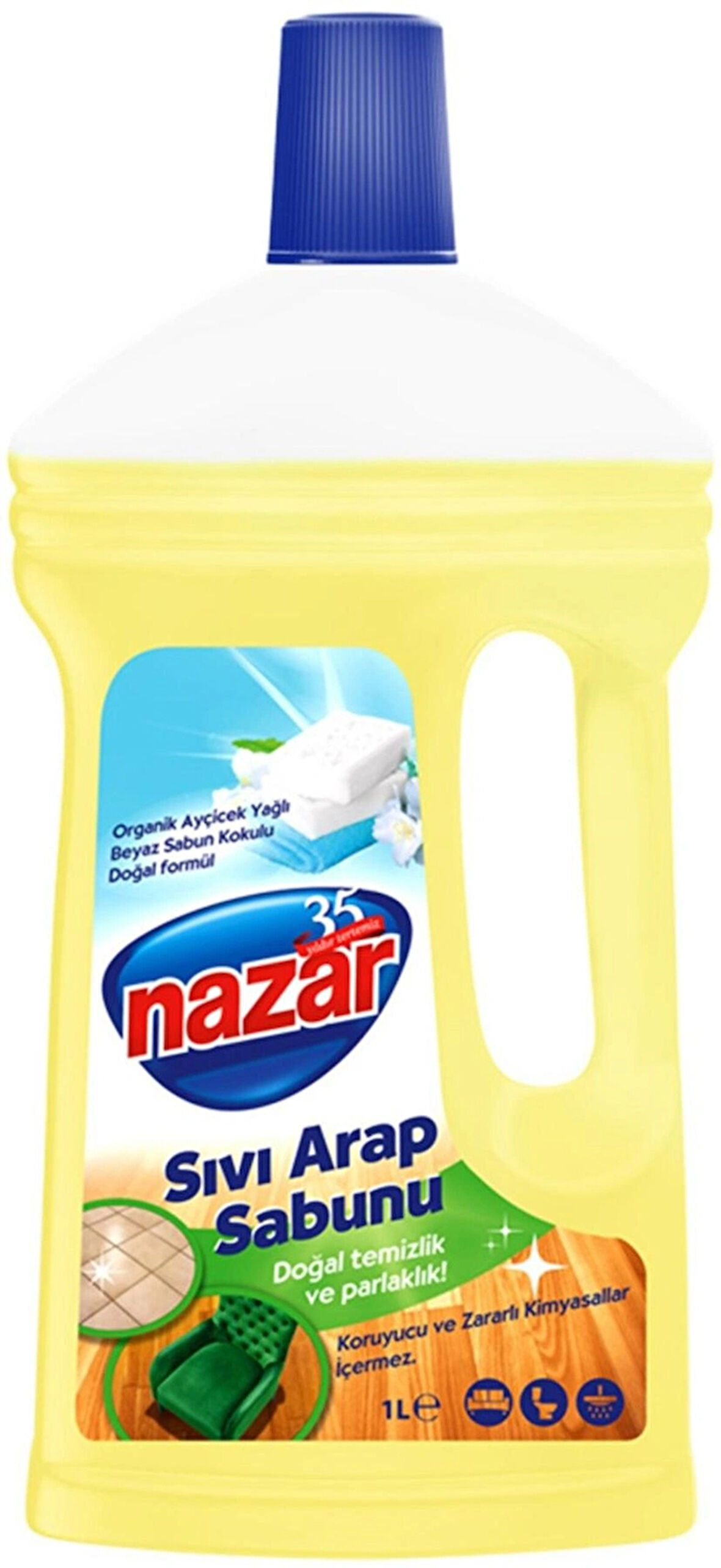 Nazar Arap Sabunu 1000 ml. Beyaz Sabun Kokulu 