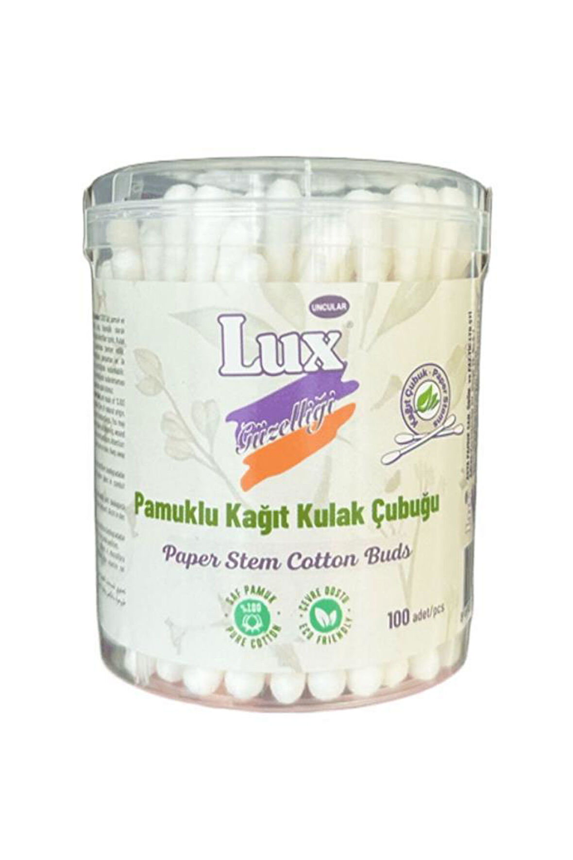 Lux Pamuklu Kağıt Kulak Çubuğu 100lü