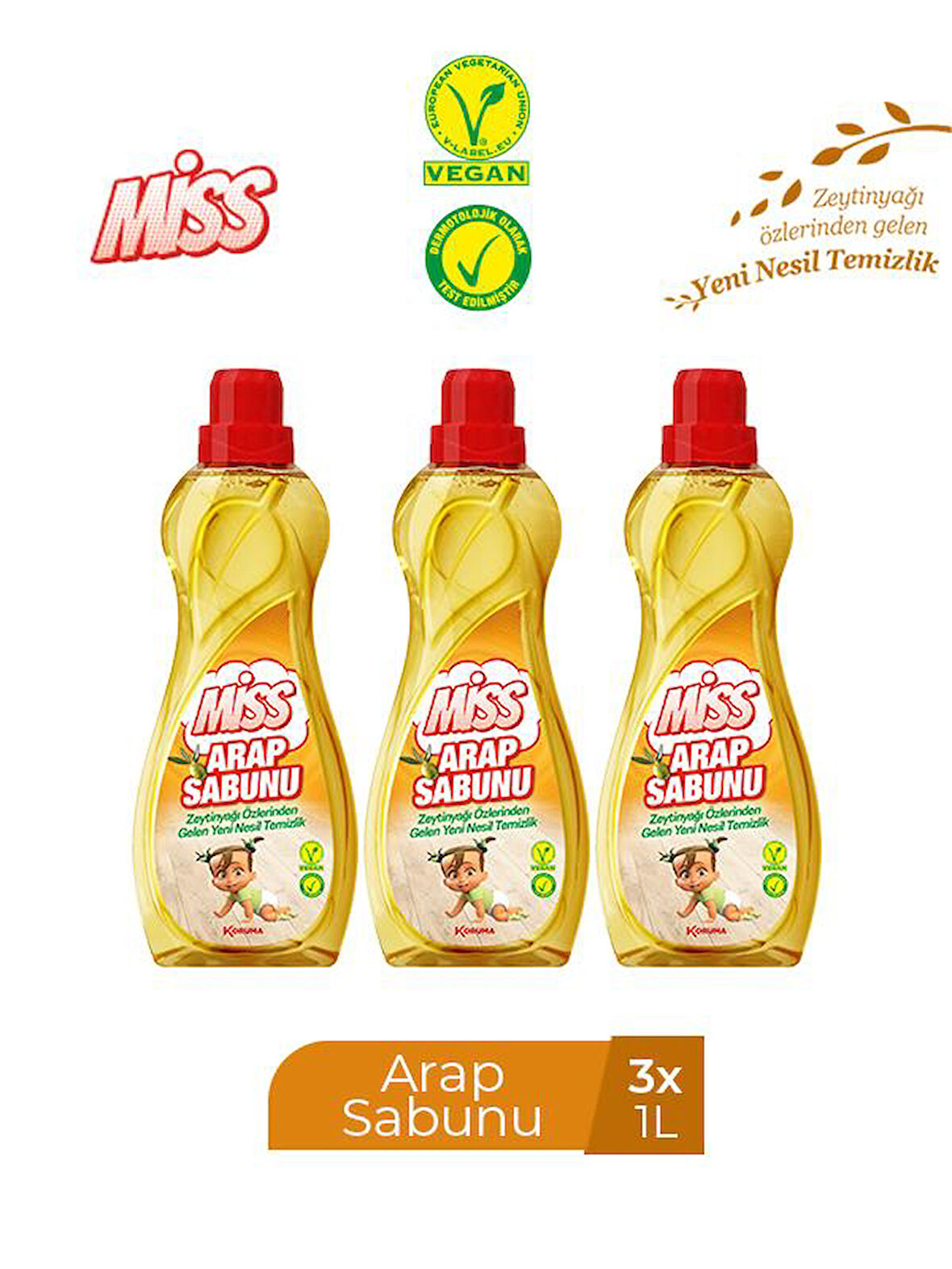 MİSS SIVI ARAP SABUNU 1000 ML X 3 ADET