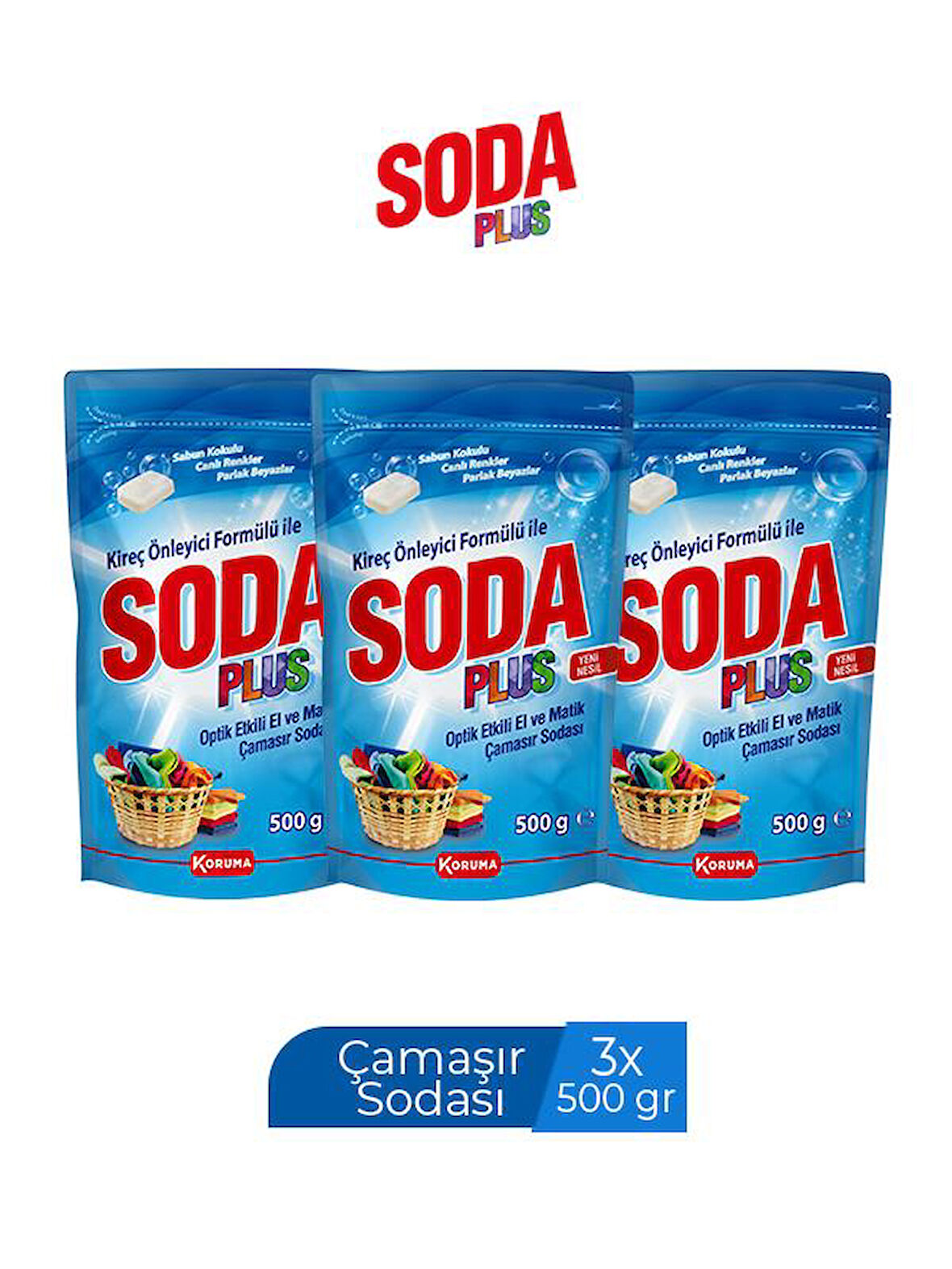 SODA PLUS 500 GR X 3 ADET