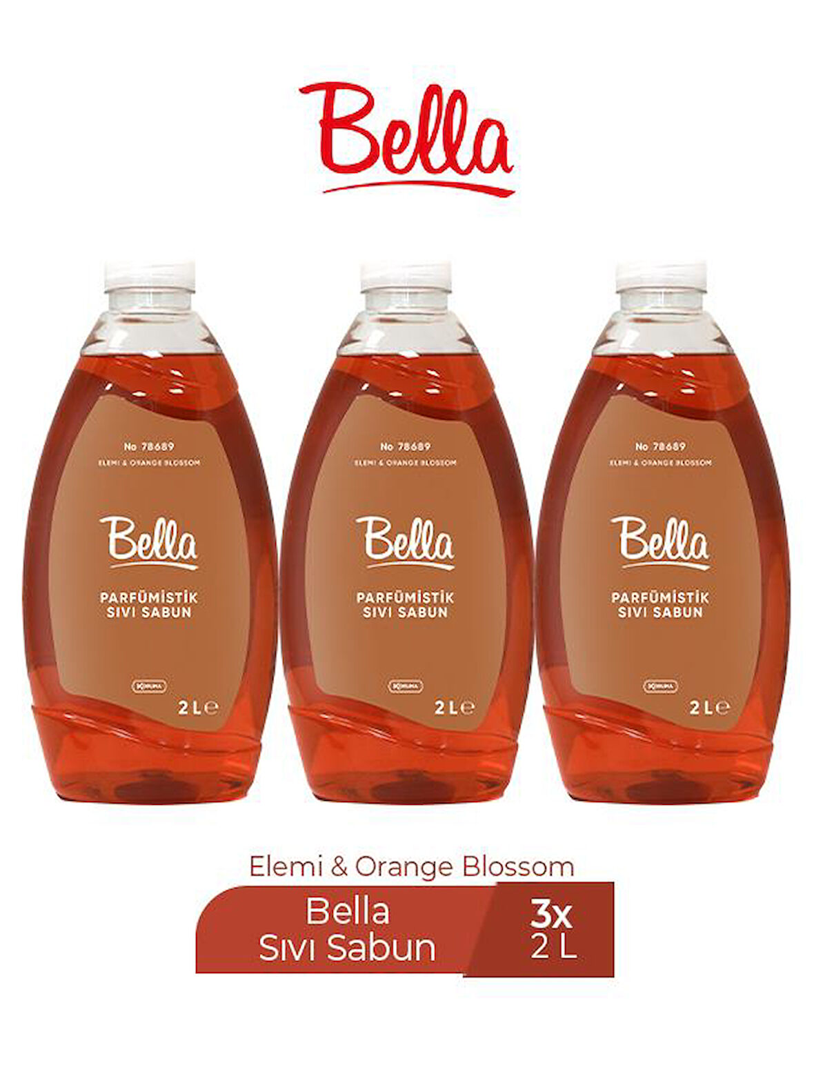 BELLA SIVI SABUN ELEMİ&ORANGE TURUNCU 2000 ML X 3 ADET