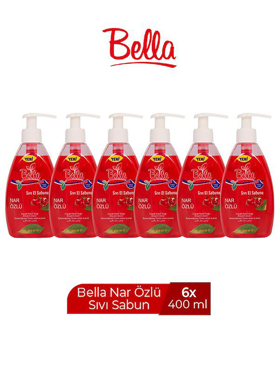 BELLA SIVI SABUN NAR ÖZLÜ 400 ML X 6 ADET